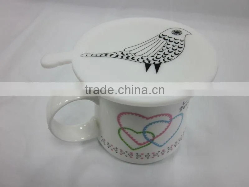 2015 latest design fda and lfgb food safety and 100% food grade silicone cup cover