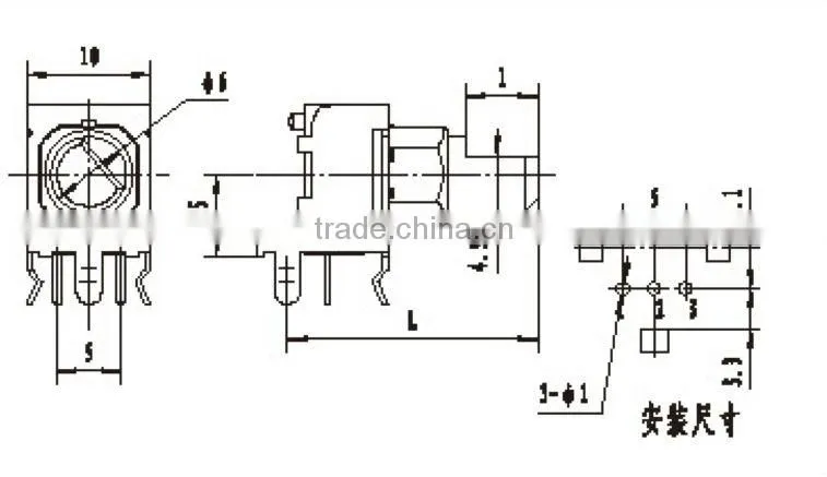 potentiometer with dial