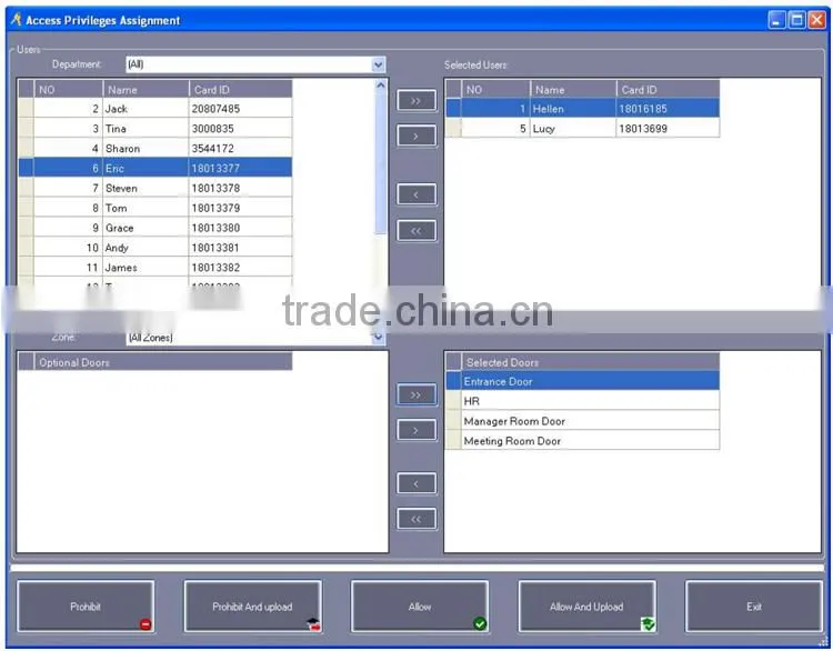 Jemis JM-2001 TCP/IP web wiegand interface access control board time attendance