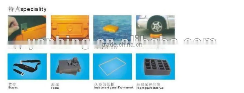 Wonderful waterproof dustproof rushproof equipment tool big safety case with foam and wheels