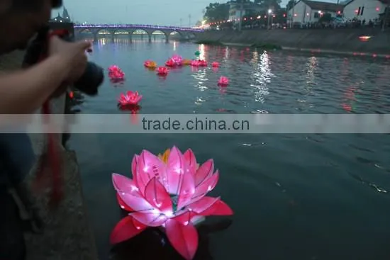 water floating artificial water lily flower IP44 Christmas decoration