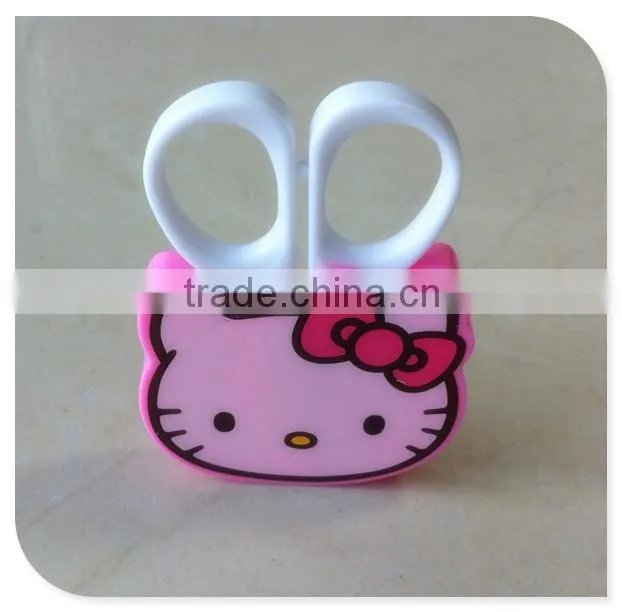 2015 best promotion gifts- small size cartoon plastic scissor set