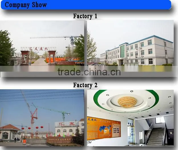 52m jib length hydralic telescopic Head-Top Tower Crane with 6t capacity
