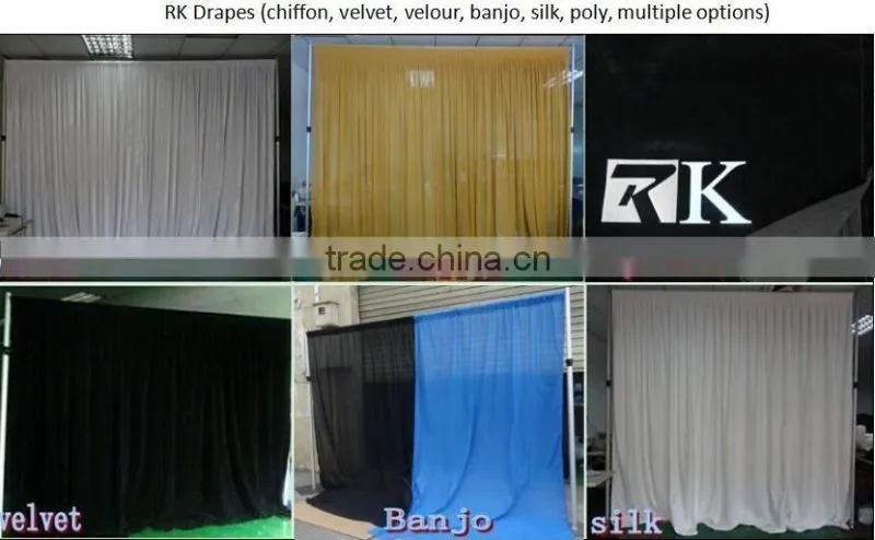 Custom Size Pipe and Drape Backdrop with Banjo Drape