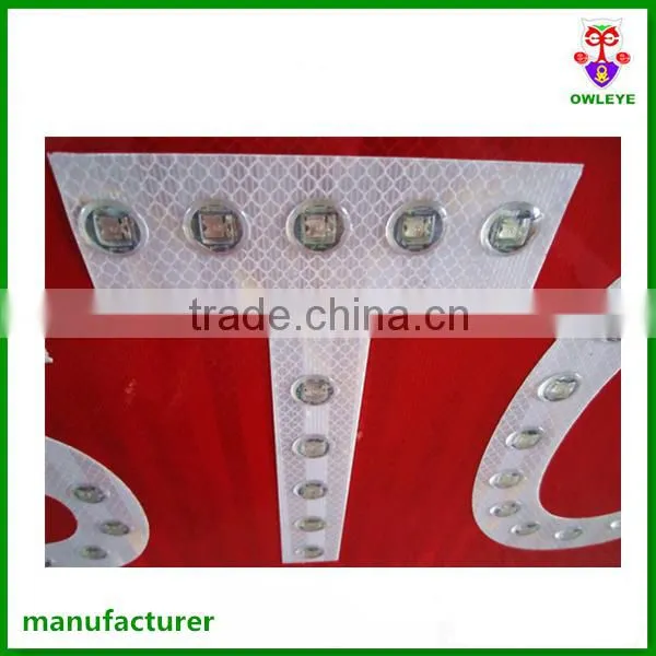 LED Solar Warning Stop Paddle /Roadside warning board solar energy
