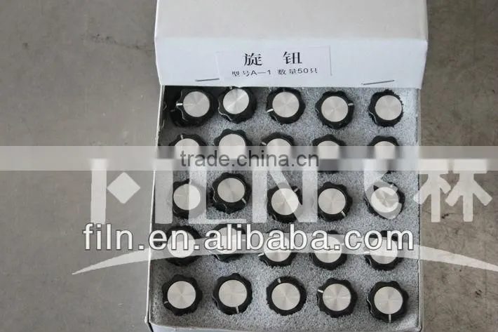 round aluminium mini radio volume control knob