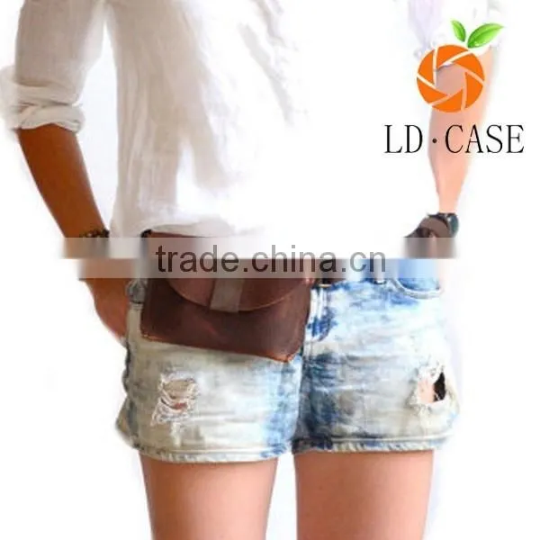leather bag sport waist bag for girls and men shoulder waist bag