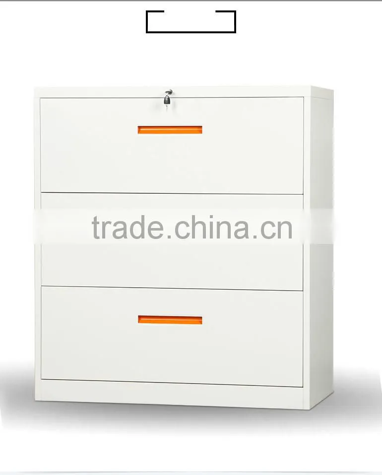 Lateral metal office/home/school use 3 door stainless steel locker for file storage