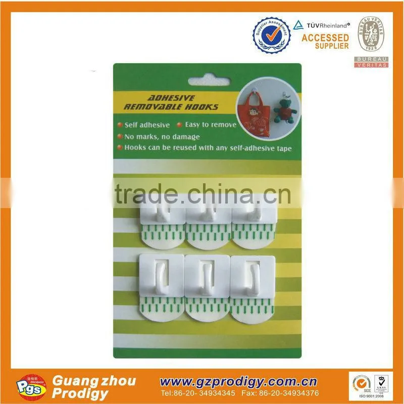 removable plastic adhesive hanging hooks set