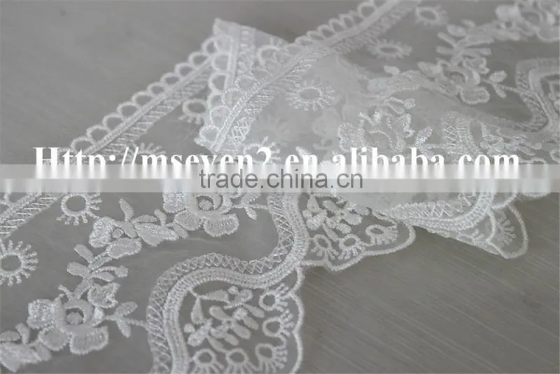 good price 9cm natural tulle polyester lace fabric for sale