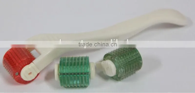painless Derma roller/ 200 needles derma roller with replacable head for skin cure