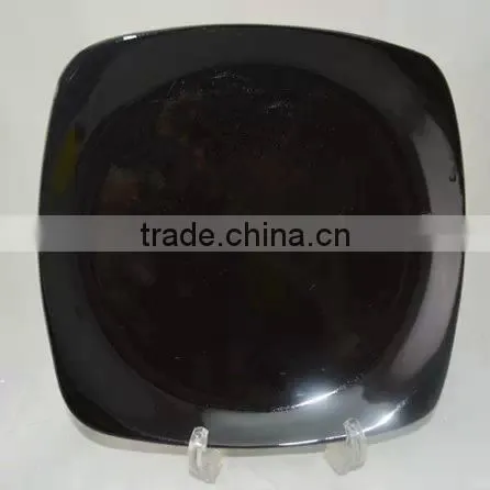 2015 new product , color glazed square plate , ceramic plate