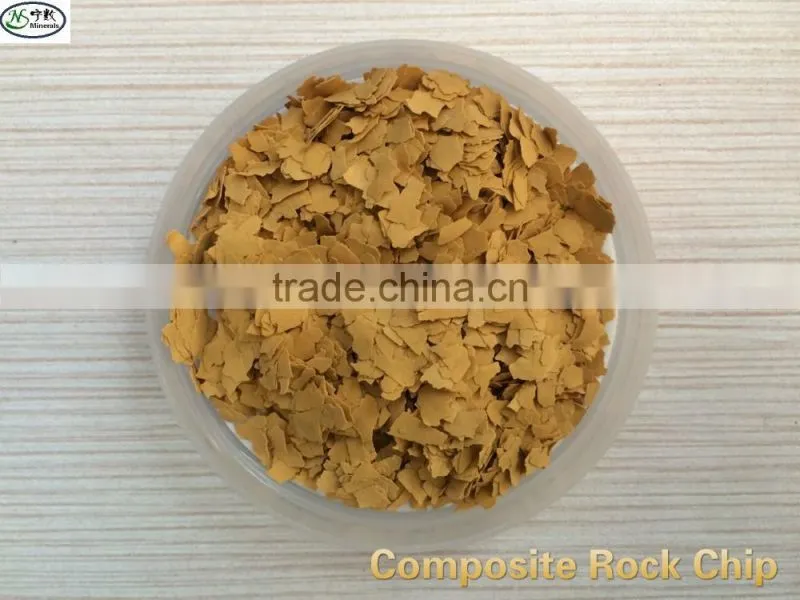 Colorful Composite/Natural Rock chips polymar flakes for granite and marble stone effect coating