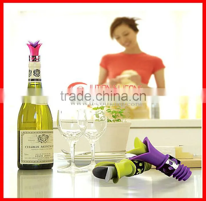 New design silicone rubber wine bottle stopper
