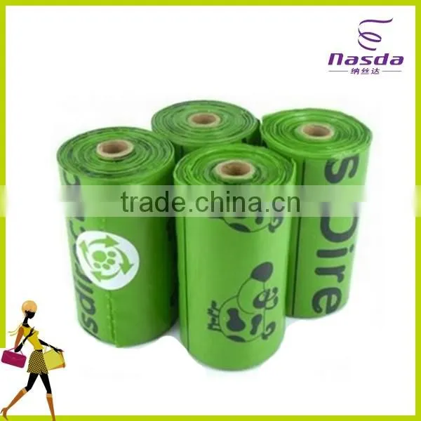 biodegradable pet waste bag/doggie poop bag/dog poop bag