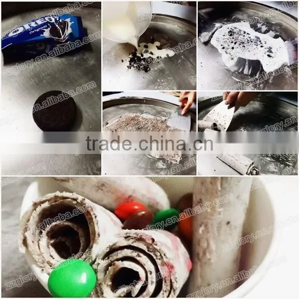 Newest Frozen Snack Equipment Thainland Fried Ice Cream Machine