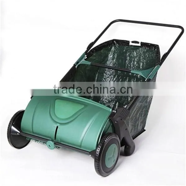 garden backyard maintenance tractor with basket manual sweeper