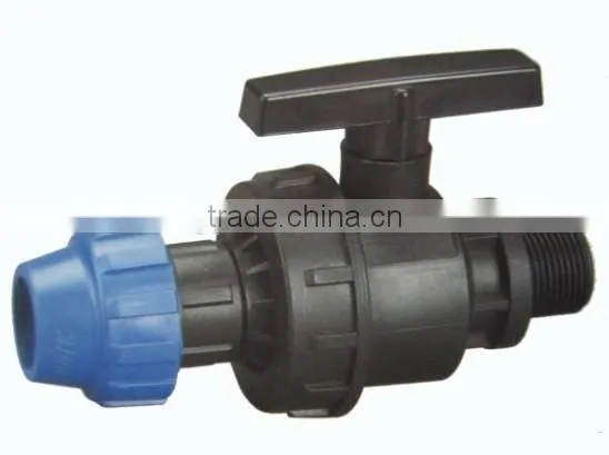 irrigation system PE male quick plastic ball valve