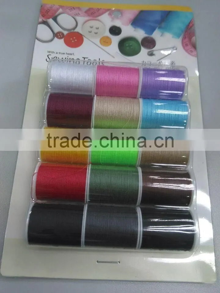 multicolor polyeater sewing thread for household