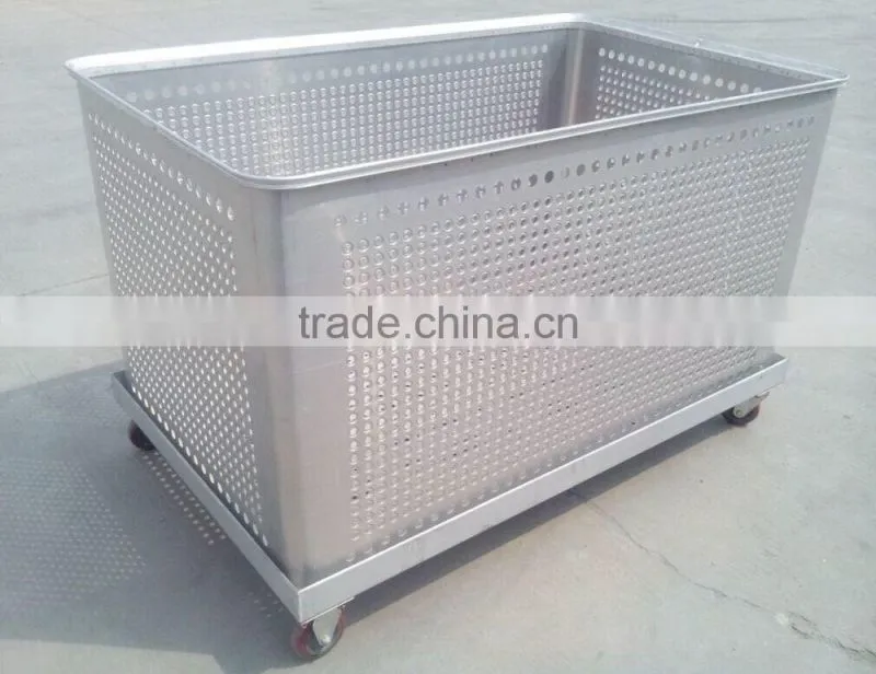 maritime seafood equipment tooling, aluminum basket, aluminum storage basket