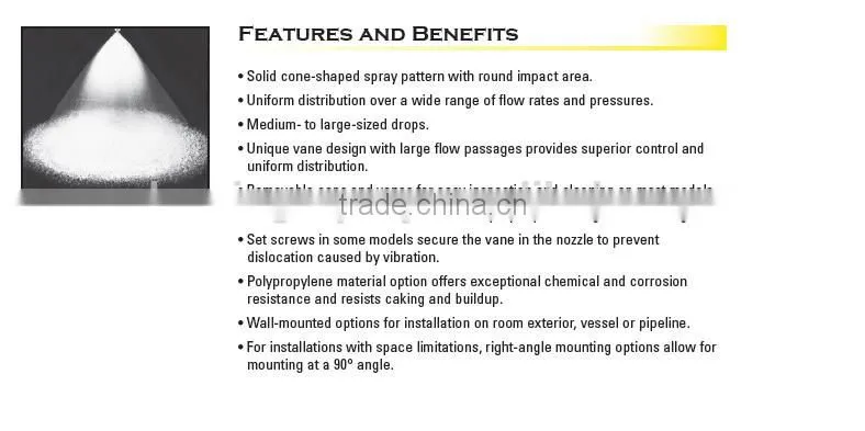 1/4 inch G type full cone water spray nozzle