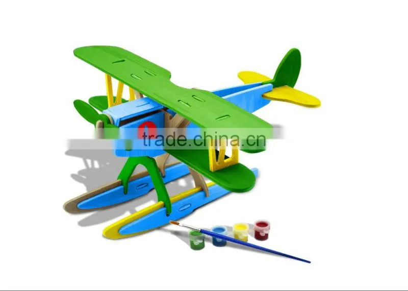 helicopter Woodcraft Kit Assemble Paint DIY 3D Puzzle Toys for Kids Adults the Best Birthday Gift