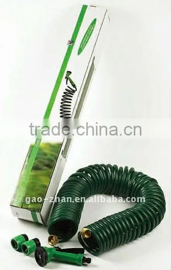 50FT Coil Hose With 4-function hose nozzle