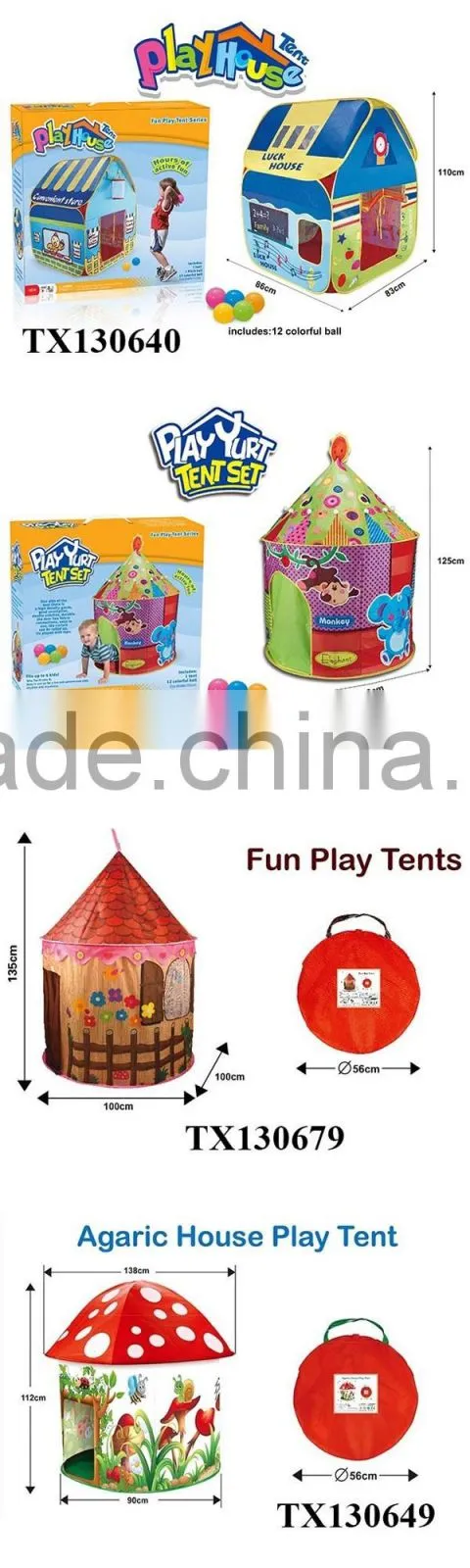 animal pop up novelty tents
