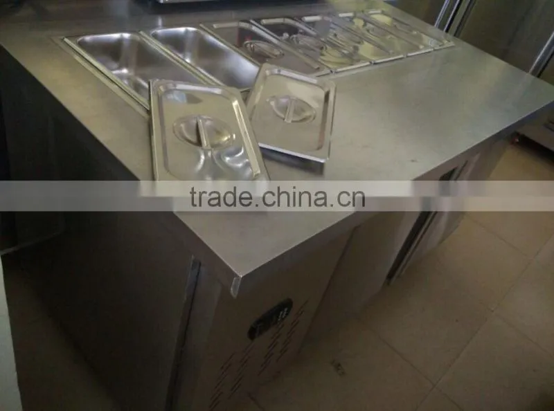 Freestanding Stainless steel Salad Table TS-1800 TEL: 0086-13632272289