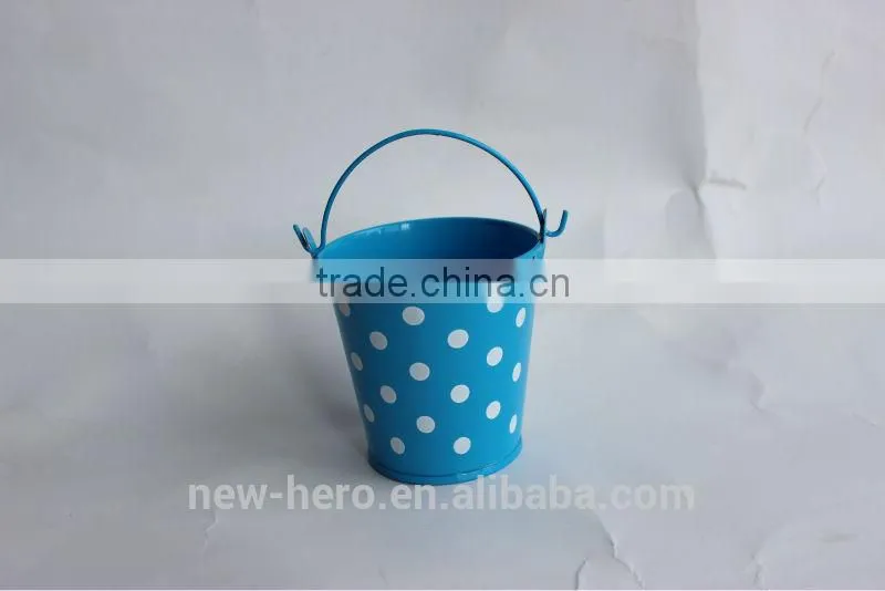 christmas metal bucket