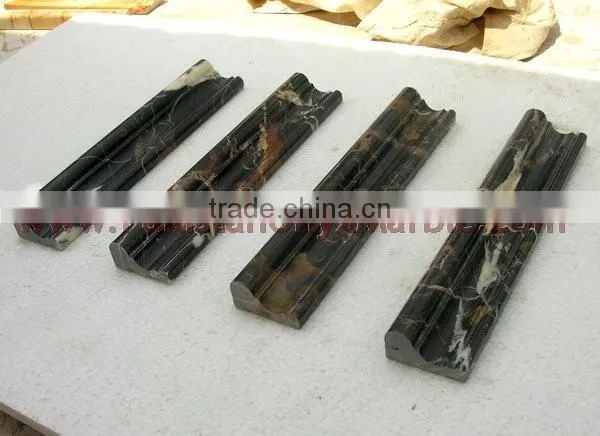 BLACK AND GOLD MICHAEL ANGELO CHAIR RAIL MOLDING