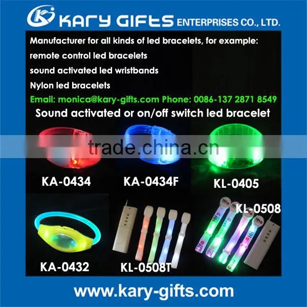 Silicone Sound Light Up Bracelet