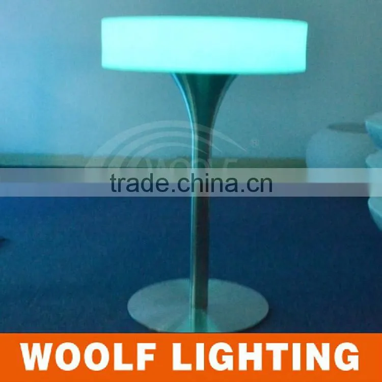 Fresh Plastic Elegant Round RBG Led Flashing Bar Table Dinner Table Coffee Table