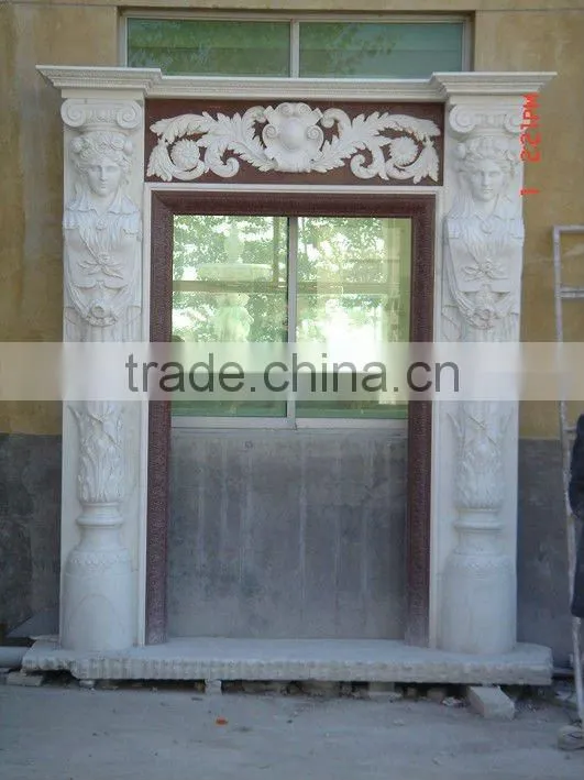 White Marble Door Surround Carving