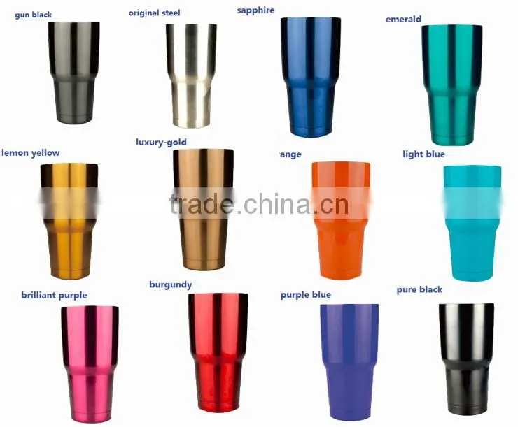 burgundy 304# stainless steel double wall tumbler 30oz