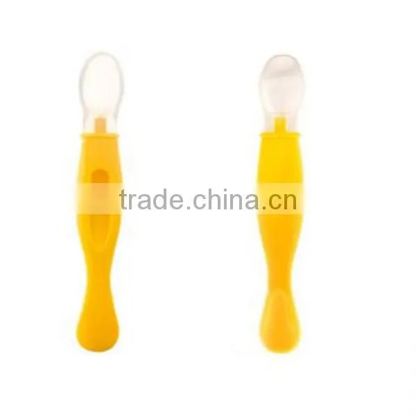 New BPA FREE Safety Nontoxic Food Grade Liquid Silicone Baby Spoon