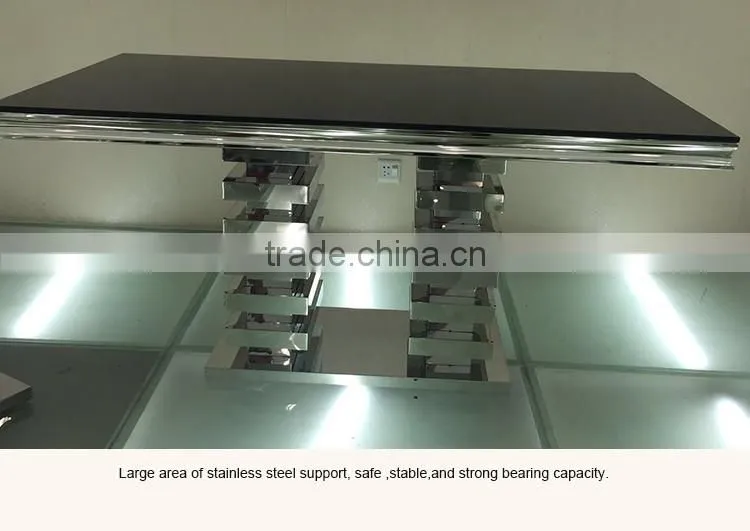 Stainless Steel Dining Table Modern Dining Table Tempered Glass Dining Table