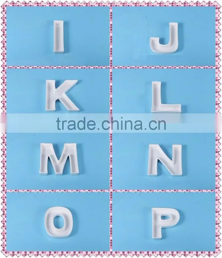 Wholesale custom porcelain letter dish for decor,JOY letter dish wholesale
