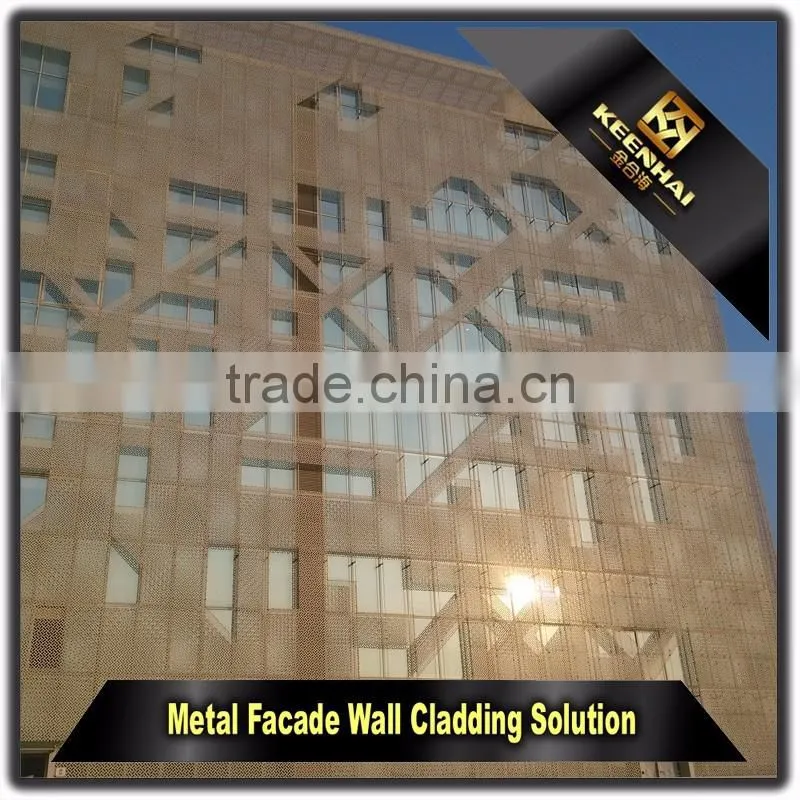 Architectural Laser Cutting Panels Outdoor Aluminum Curtain Wall for Building