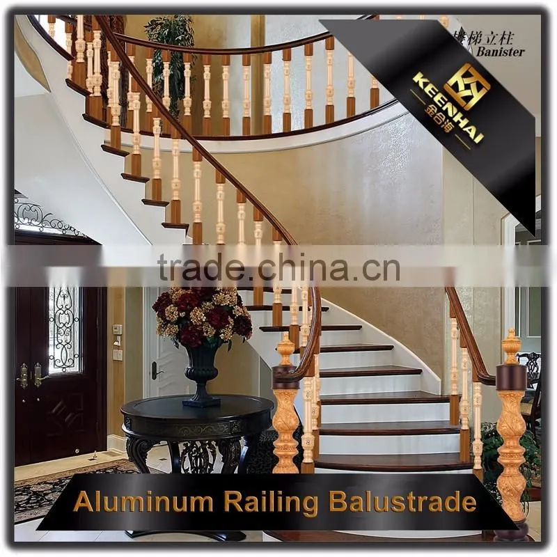 Floor Mounted Indoor Stairs Aluminum Handrail Profile
