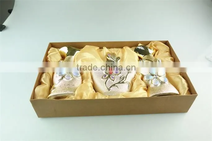 electroplated gold ceramic vase , cheap ceramic vase for wholesale