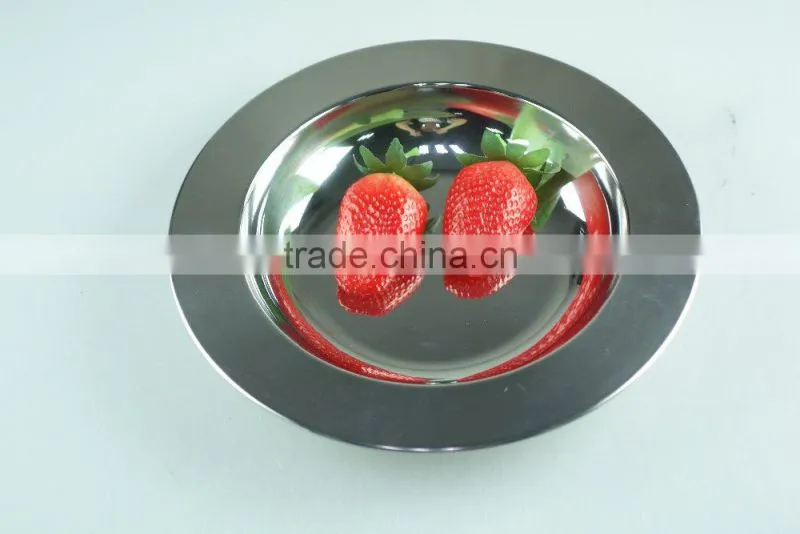 Round tray Metal food tray Stainless steel buffet trays Of various sizes