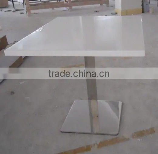 Custom sized Glacier white Acrylic solid surface table top