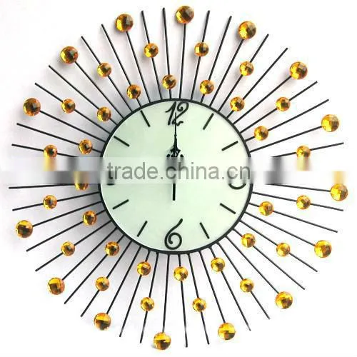 60*60CM metal diamond craft wall clock with CE
