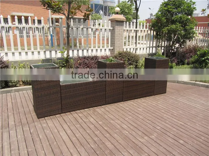 Outdoor 5 Pics Rattan Flowerpot Sets Garden Supplies