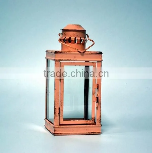 Orange metal lantern