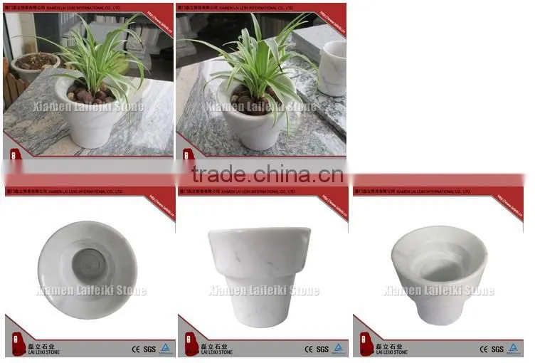 Indoor Marble Polished Small Garden Pots