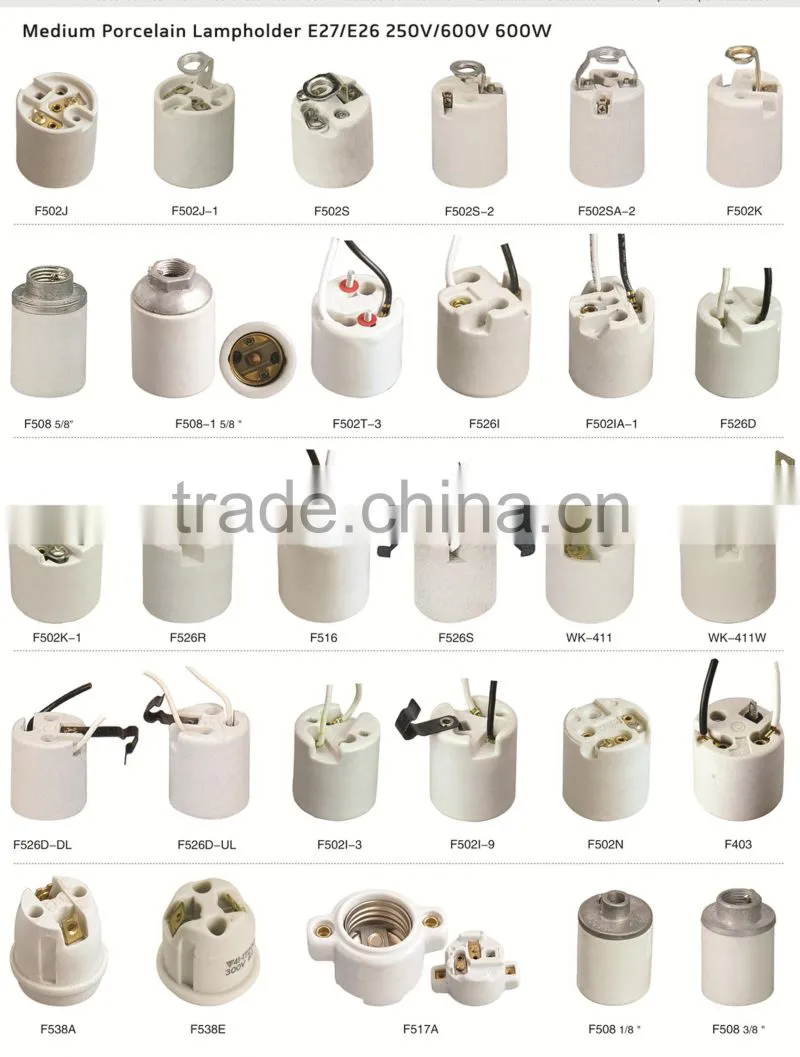 E27 porcelain lamp socket ceramic ceiling lamp holder