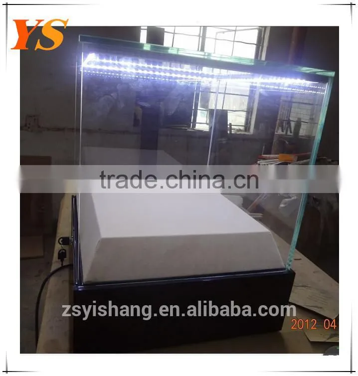Retail store glass floor advertising jewelry display cabinet with Yishang