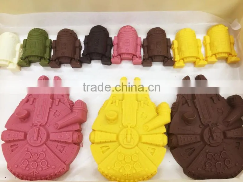 Funny world star silicone ice cube mold tray with 6 shapes